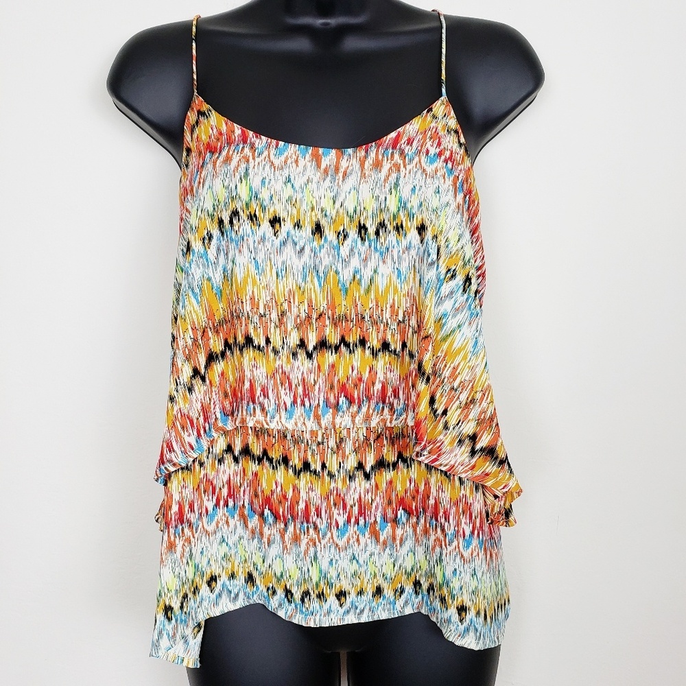 PAPER CRANE spaghetti strap layered blouse